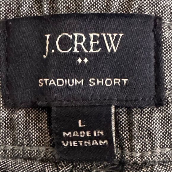 J. Crew Factory 9 Inch Blue Linen Cotton Drawstring Stadium Shorts. Large. - Picture 6 of 7